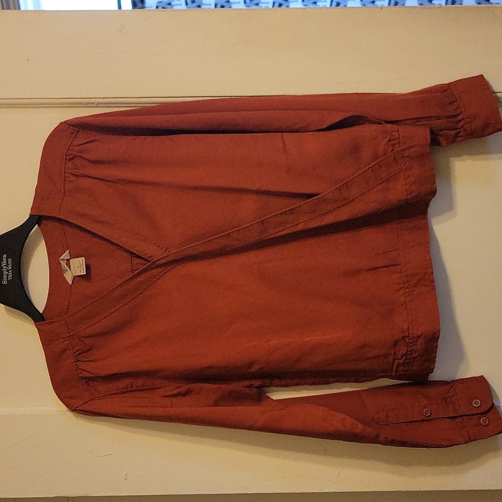 Hidden button blouse